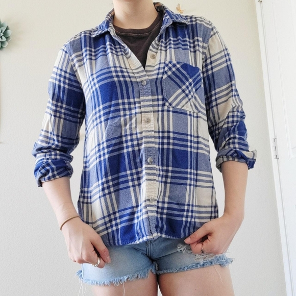 Super Soft American Eagle Plaid Top - Picture 2 of 5